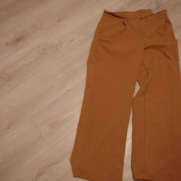 Ladies Mocha Trousers Relaxed Style - Picture 2 of 3